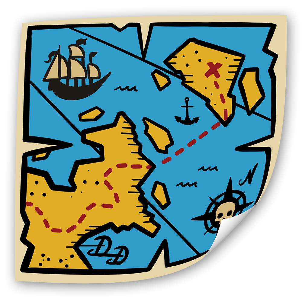 Fotoeinleger Treasure Map (25x25 cm)