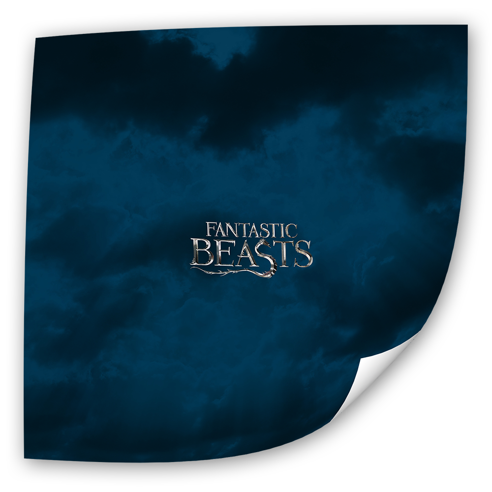 Fotoeinleger für Minifiguren Fantastic Beasts - Motiv: Dunkle Wolken (25x25 cm)