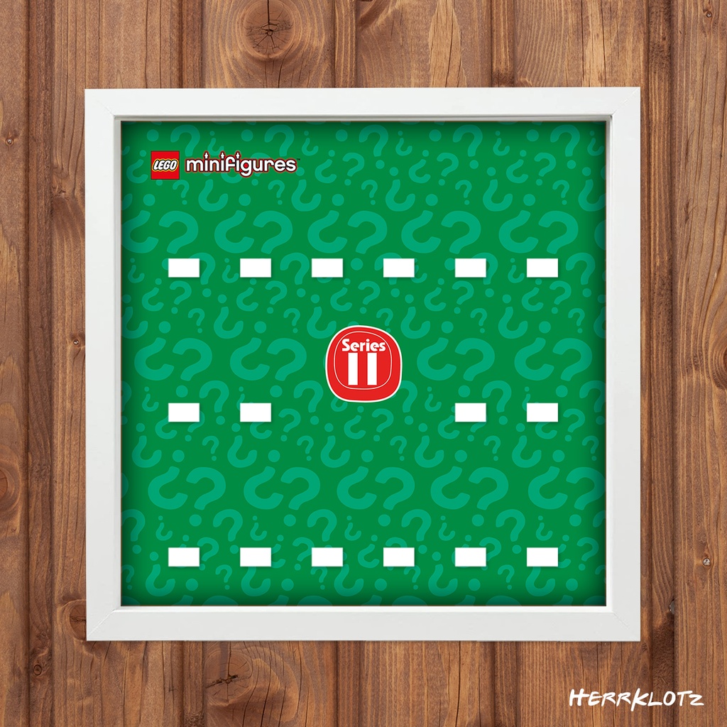 Displayrahmen für LEGO® Minifiguren Serie 11 (Weiß)