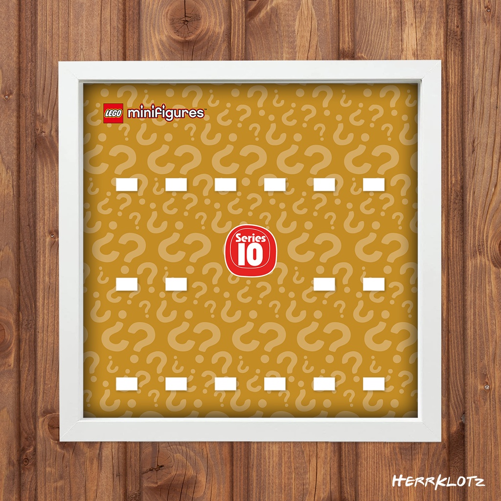 Displayrahmen für LEGO® Minifiguren Serie 10 (Weiß)