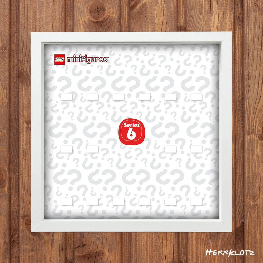 Displayrahmen für LEGO® Minifiguren Serie 6 (Weiß)