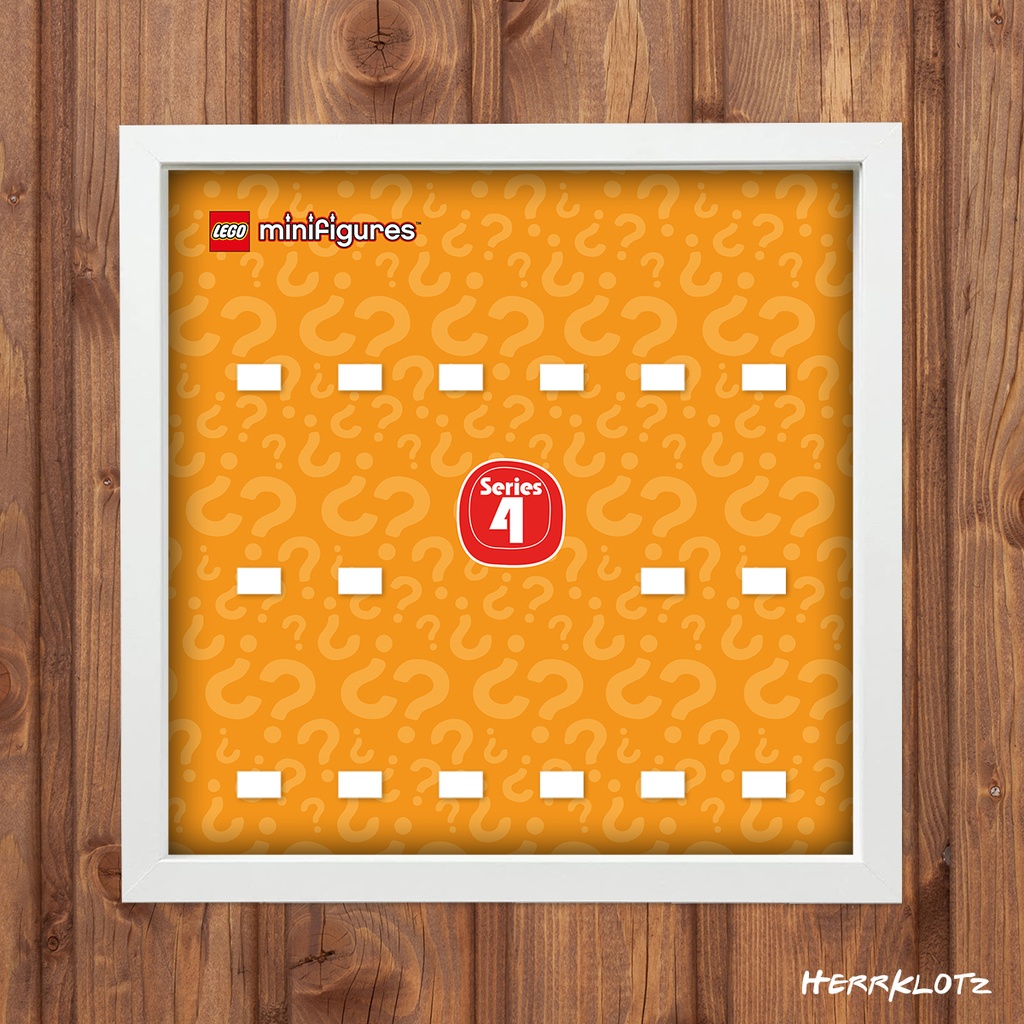 Displayrahmen für LEGO® Minifiguren Serie 4 (Weiß)