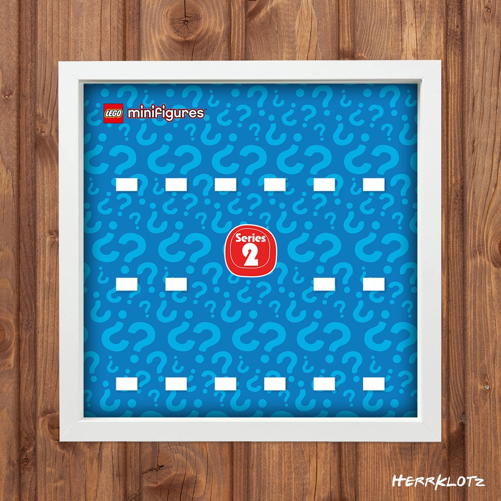 Displayrahmen für LEGO® Minifiguren Serie 2 (Weiß)