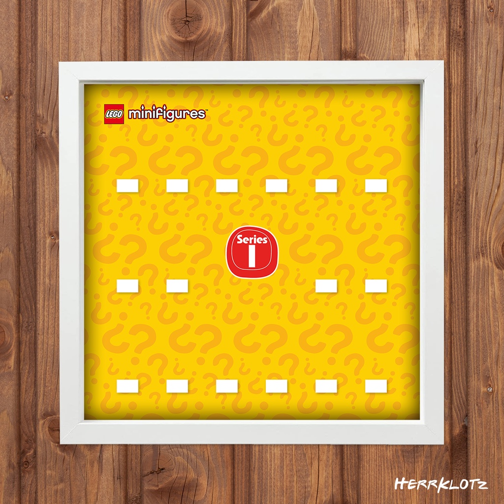 Displayrahmen für LEGO® Minifiguren Serie 1 (Weiß)