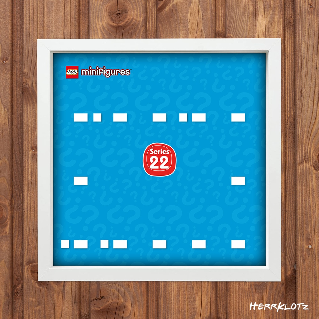 Displayrahmen für LEGO® Minifiguren Serie 22 (Weiß)
