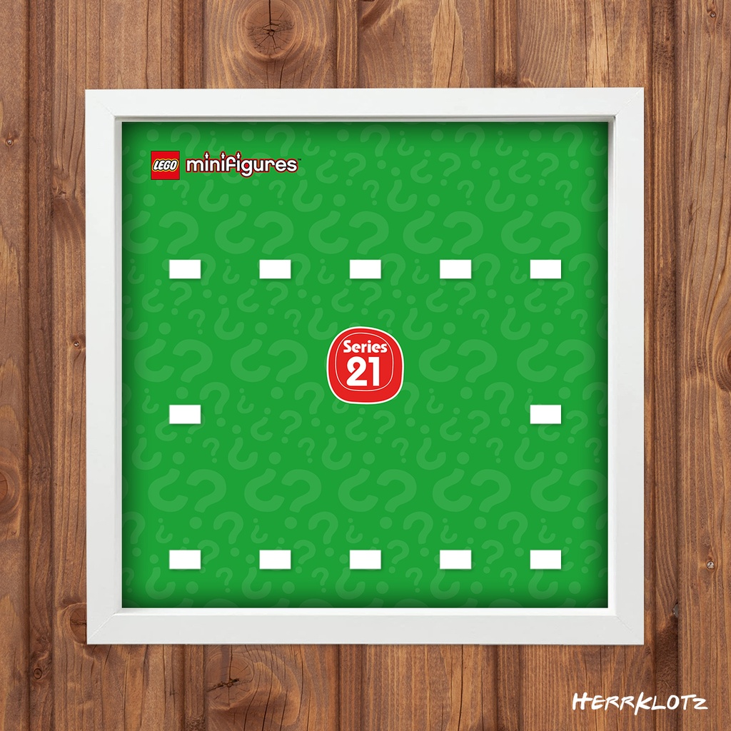 Displayrahmen für LEGO® Minifiguren Serie 21 (Weiß)