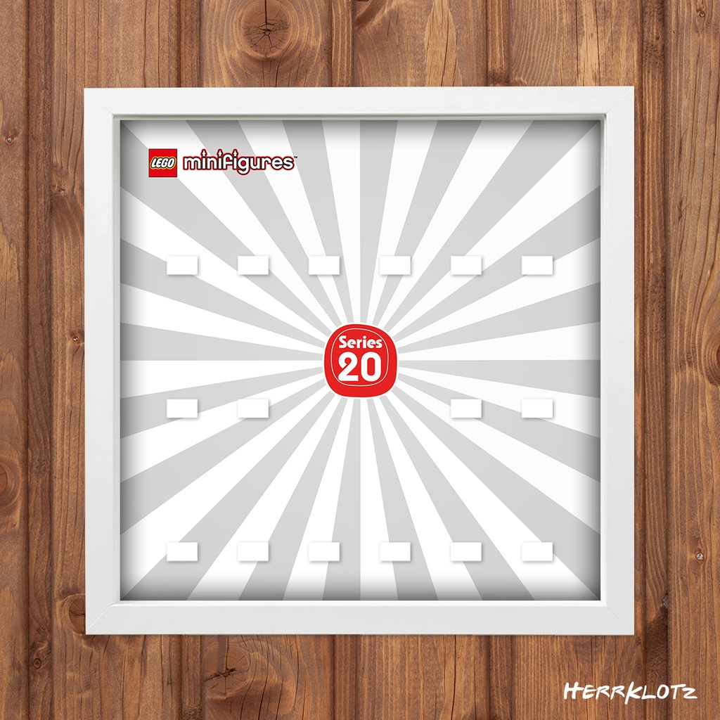 Displayrahmen für LEGO® Minifiguren Serie 20 (Weiß)