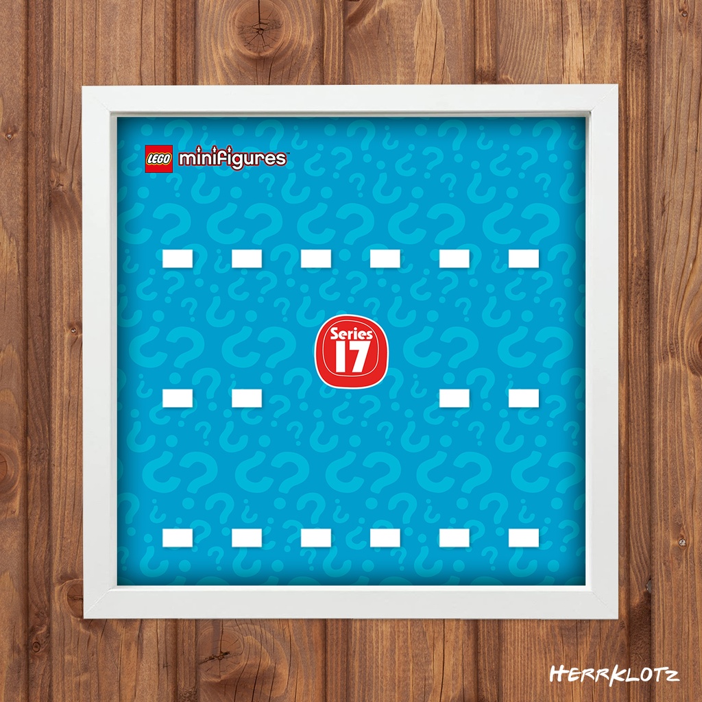Displayrahmen für LEGO® Minifiguren Serie 17 (Weiß)