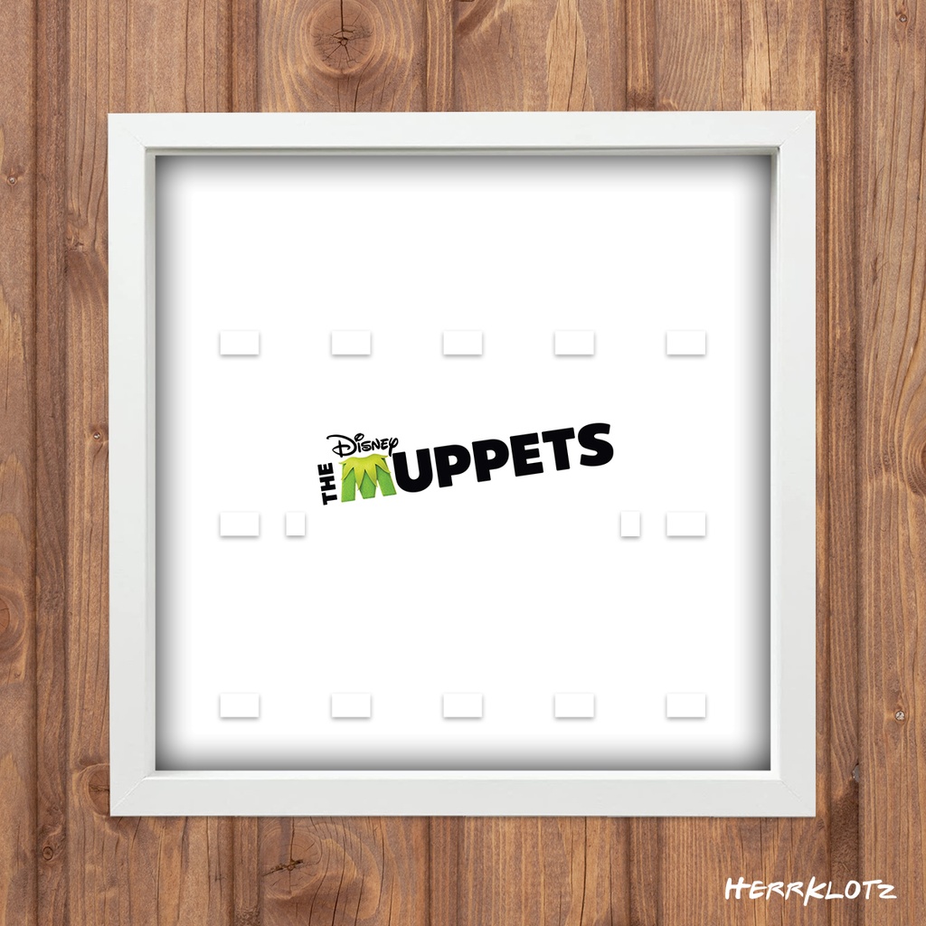 Displayrahmen für LEGO® Muppets (71033) - Motiv: Logo Weiß (Weiß)
