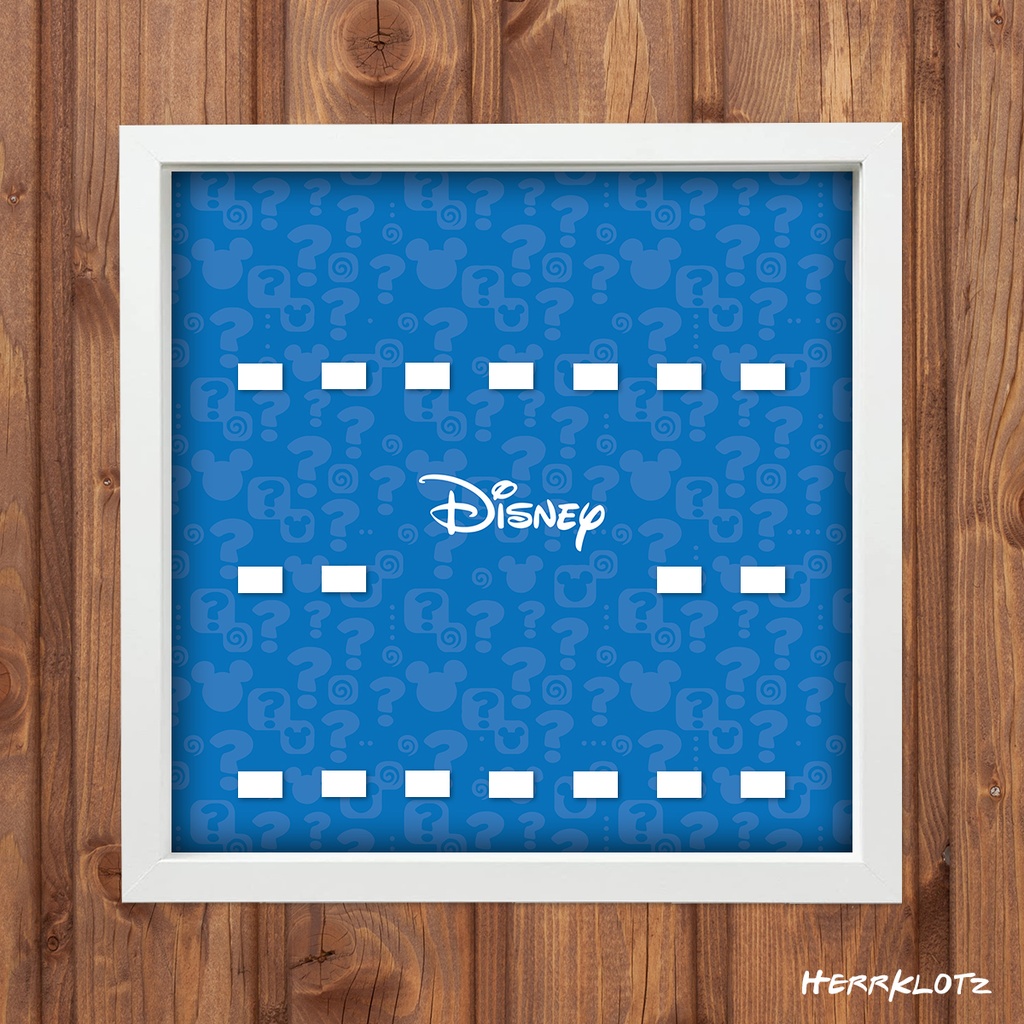 Displayrahmen für LEGO® Minifiguren Serie Disney 1 (Weiß, 18 (Logo zentriert))