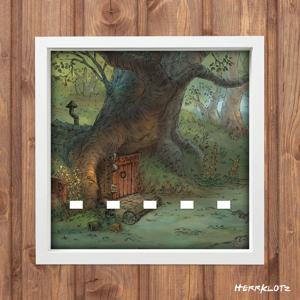 Displayrahmen für LEGO® Winnie Pooh Minifiguren - Motiv: Pooh's Haus