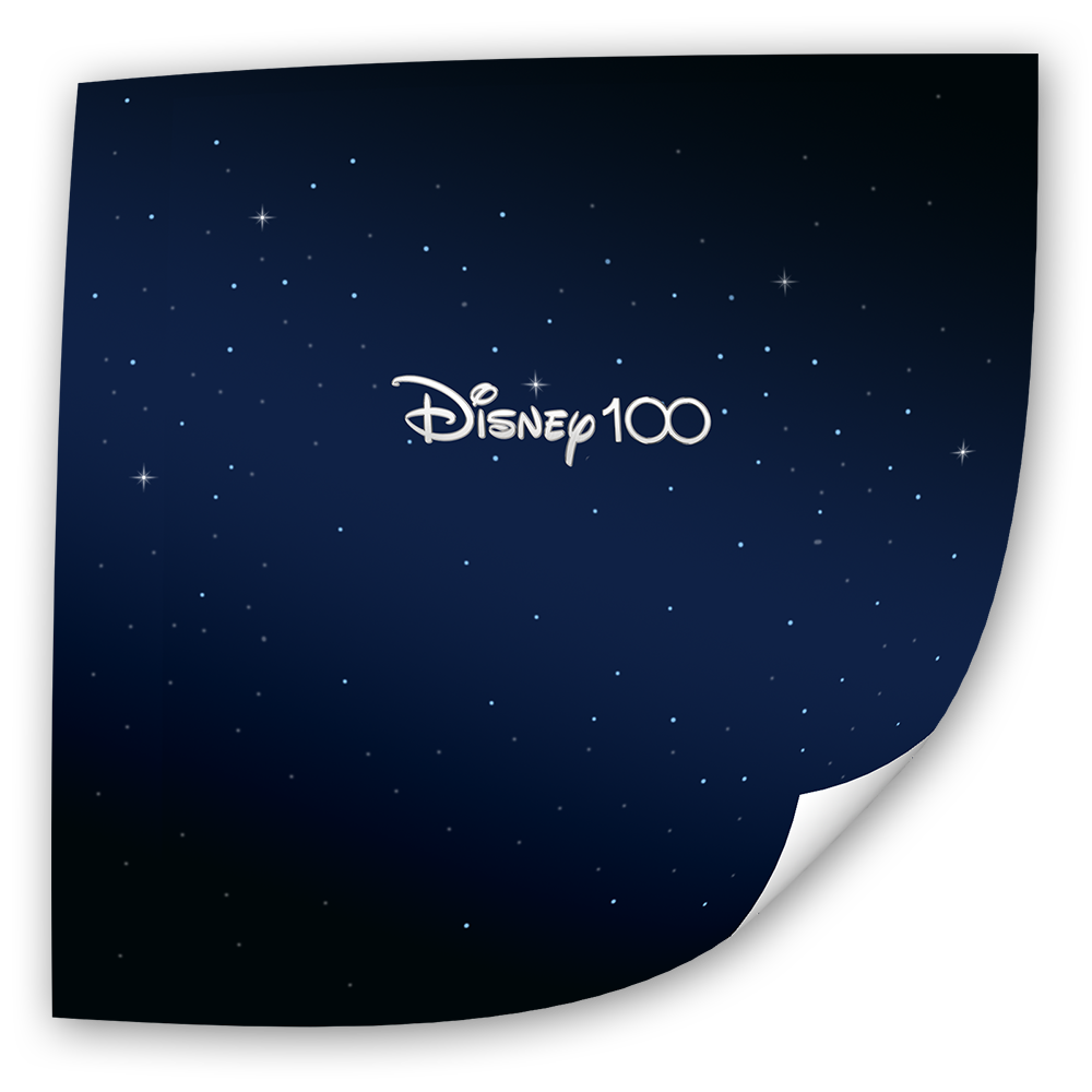 Fotoeinleger für Minifiguren Serie Disney 100 - Motiv 2 (25x25 cm, Logo oben)