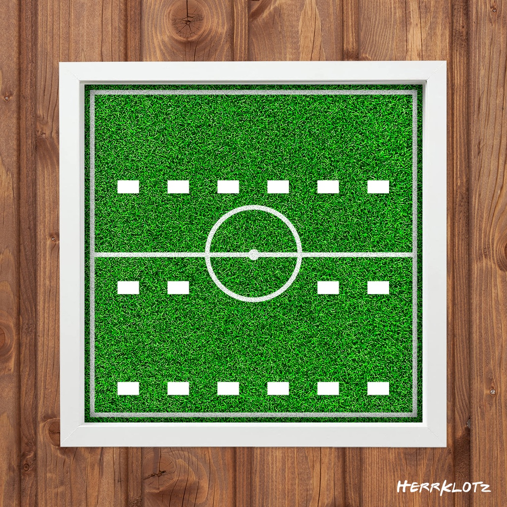 Displayrahmen für LEGO® Minifiguren Serie DFB - Die Mannschaft (Weiß)