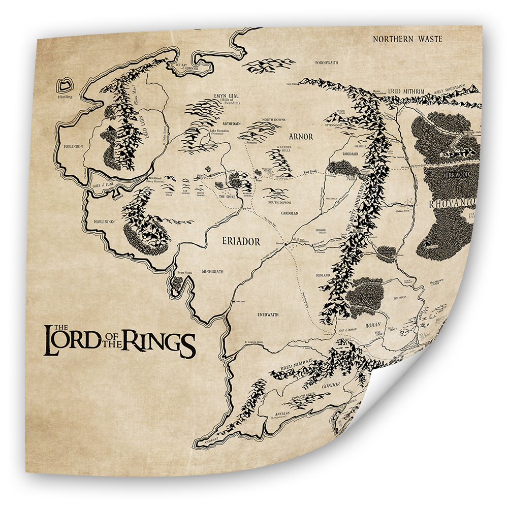 Fotoeinleger - Der Herr der Ringe - Mittelerde (25x25 cm)