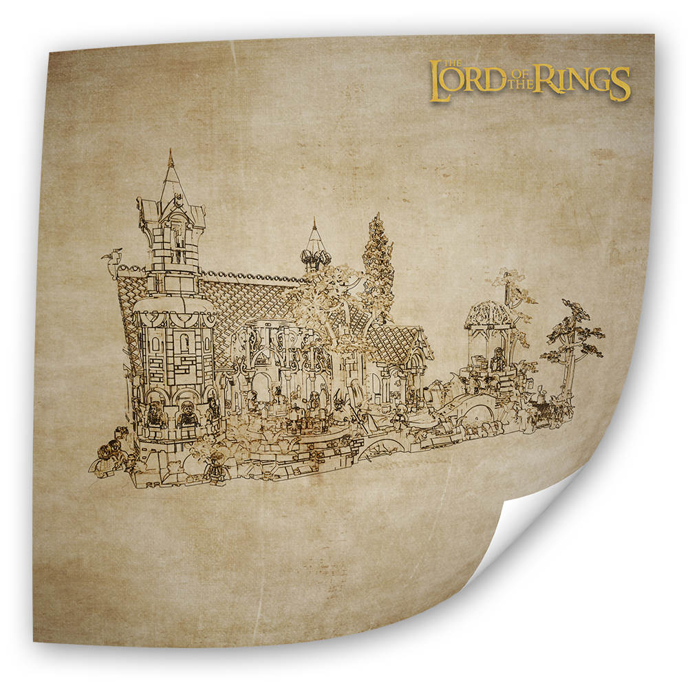 Fotoeinleger - Der Herr der Ringe - Bruchtal (25x25 cm)