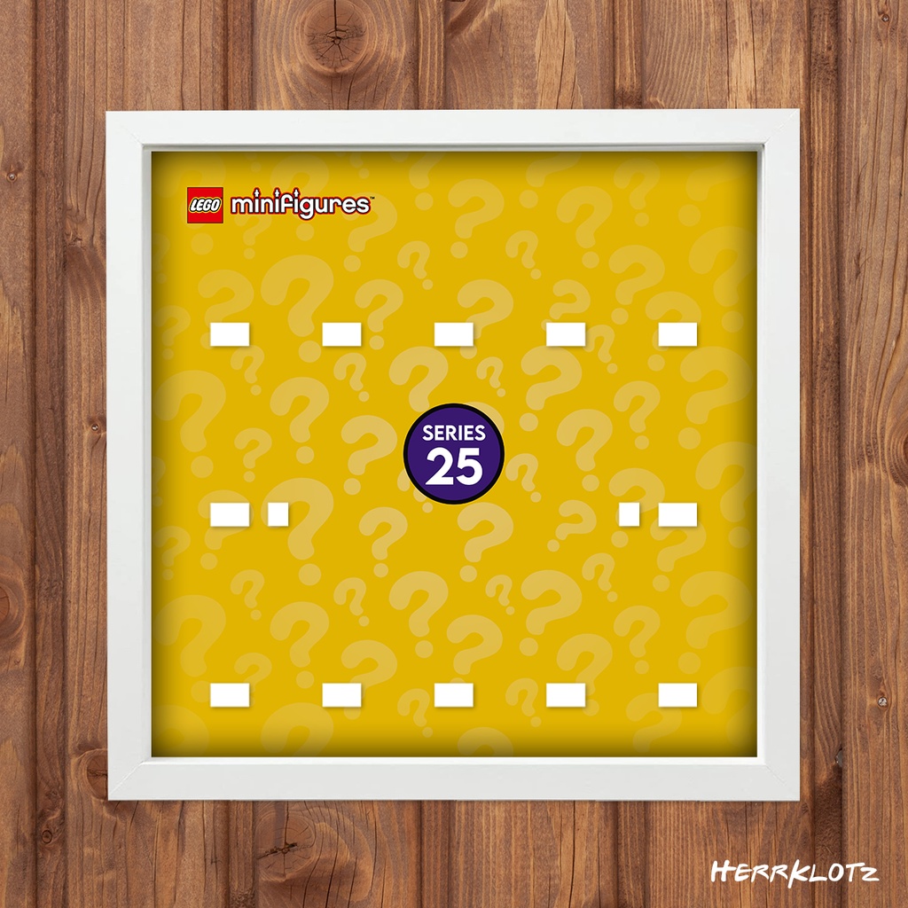 Displayrahmen für LEGO® Minifiguren Serie 25 (Weiß)