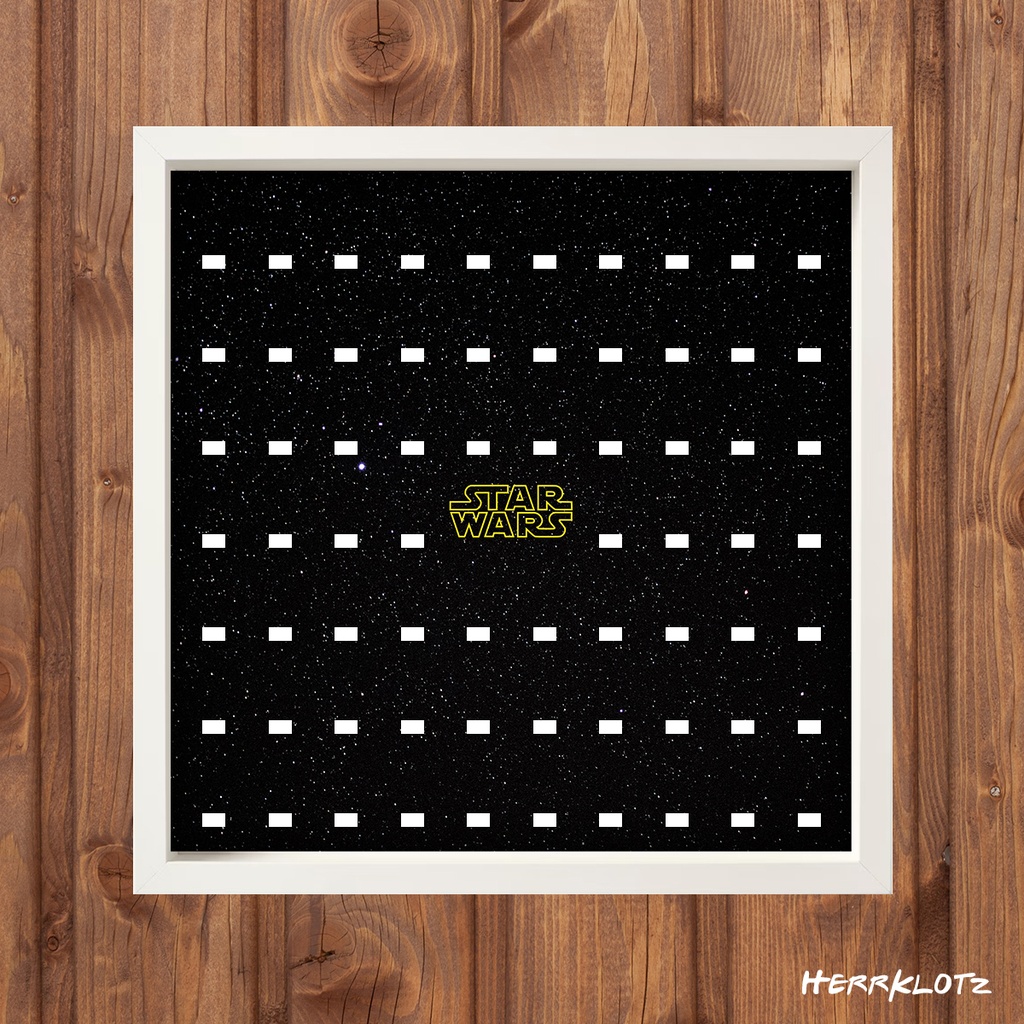 Displayrahmen für LEGO® Star Wars Minifiguren - Motiv: Space (50x50) (68)