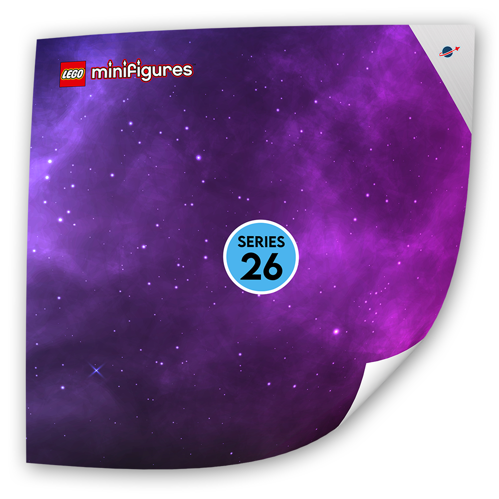 Fotoeinleger für Minifiguren Serie 26 Space (25x25 cm)