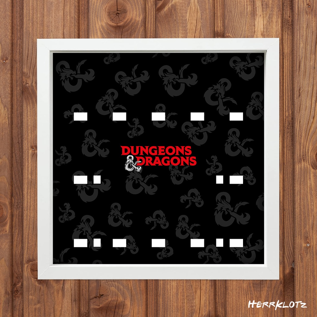 Displayrahmen für LEGO® Minifiguren Serie Dungeons and Dragons (Weiß)