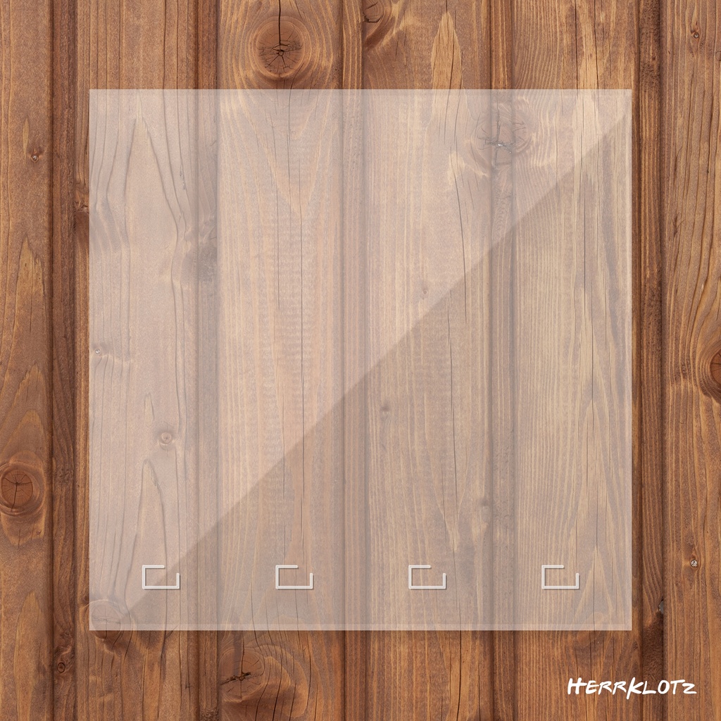 Acrylplatte 4er (unten, gleich verteilt, 25x25cm)