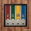 Displayrahmen für LEGO® Harry Potter Minifiguren - Motiv: Hogwarts Banner