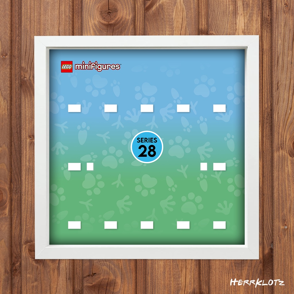 Displayrahmen für LEGO® Minifiguren Serie 28 (Weiß)
